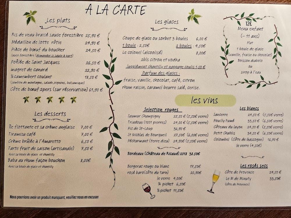 La Belle Epoque - Menu Image 1